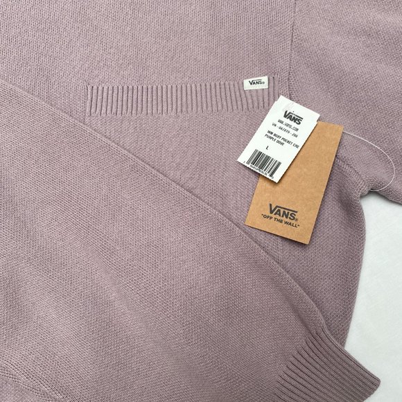 NWT Vans - Semi Cropped, Violet, Crew Neck Sweater, Size L - Picture 5 of 6